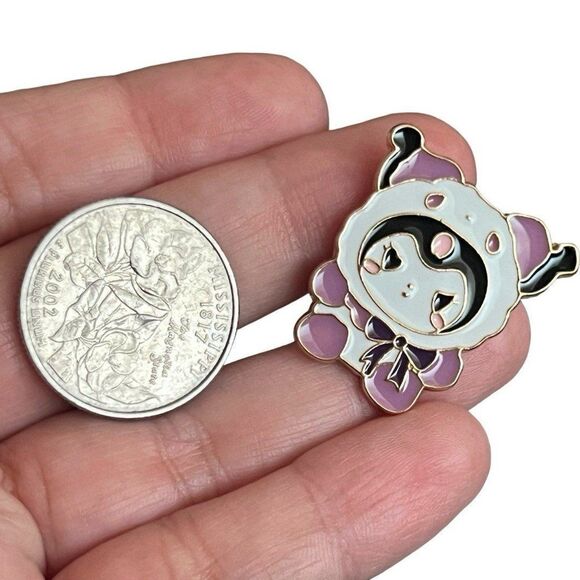 Kawaii Purple Winter Coat Bunny Enamel Pin - Picture 9 of 11